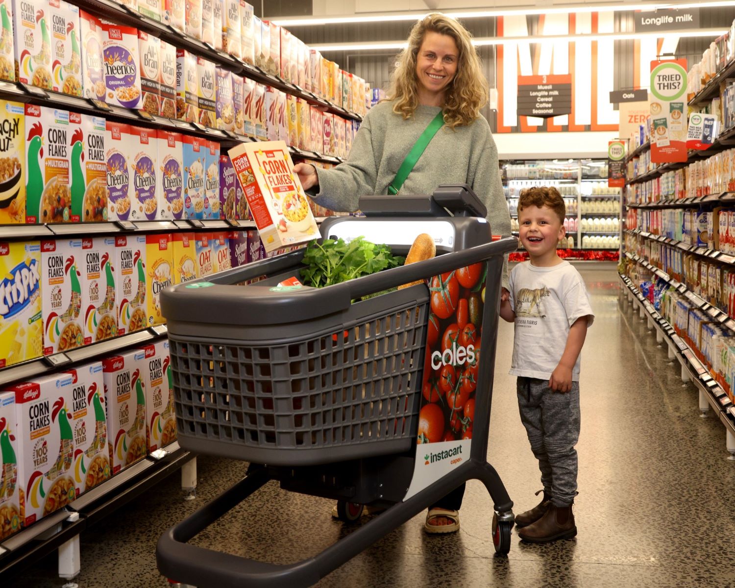 Coles trials smart trolleys